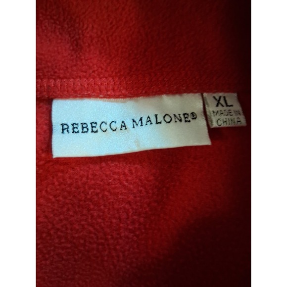 Ladies Fleece Christmas Vest Snowman Tree Cardinal VGUC XL - Picture 4 of 5